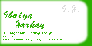 ibolya harkay business card